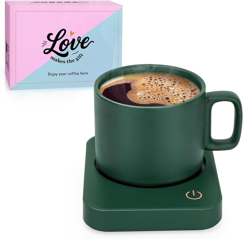 Vobaga Mug Warmer Set, Coffee Warmer for Desk with 11oz Ceramic Mug, Auto Shut Off & 3-Temp Settings, Smart Coffee Cup Warmer, Home Office Essentials Coffee Set(Mug Included) - Image 1